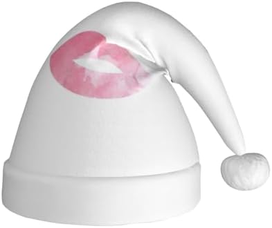 Personalized Santa Hat with Eyelash Lip White Print for Women
