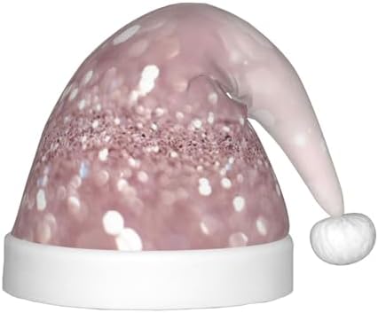 Pink Glitter Christmas Santa Hat Small Size for Party