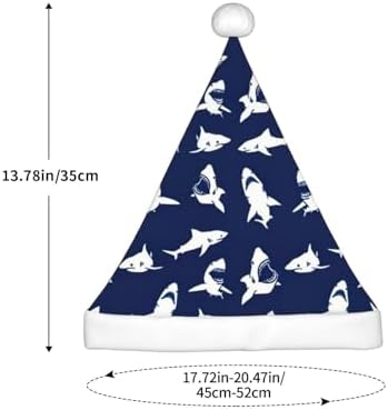 Shark Pattern Christmas Santa Hat Small Size Funny Plush