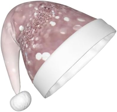 Pink Glitter Christmas Santa Hat Small Size for Party