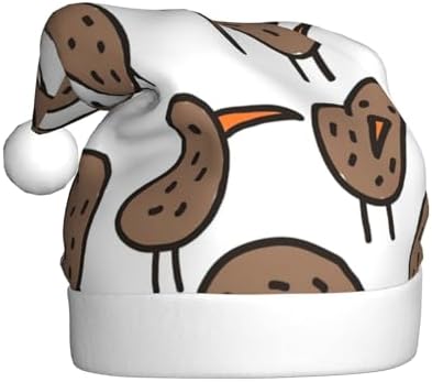 QINZHENG Kiwi Birds Santa Hat Christmas Decoration Headwear