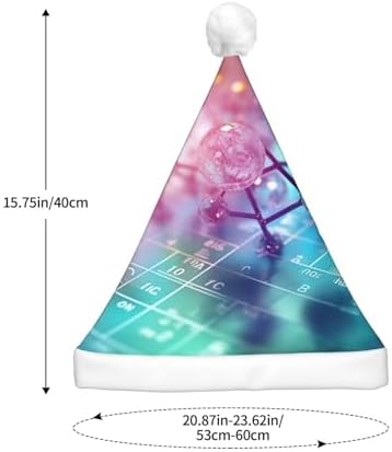 Chemical Periodic Table LED Santa Hat for Adults Christmas Party