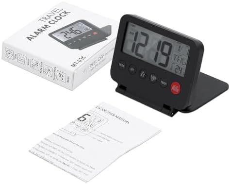 AMIR Digital Travel Alarm Clock with Calendar and Temperature