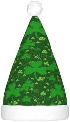 St Patricks Day Glitter Print LED Christmas Hat for Adults