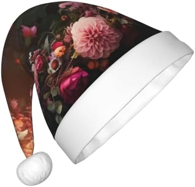 Garlands Nice Flowers Print Christmas Santa Hat Small Size