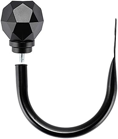 Sumnacon 2Pcs Metal Curtain Holdbacks - Black Wall Mount Holdbacks