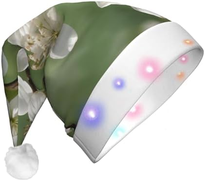 Spring Dogwood Blossoms Print LED Christmas Hat Unisex Adult
