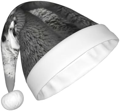 I Love Alpacas Plush Santa Hat for Adults