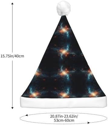 Fun Easter Rabbit Print Christmas Santa Hat Plush Light Up for Adults