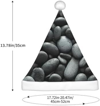 Many Black Pebbles Print Christmas Santa Hat Small Size