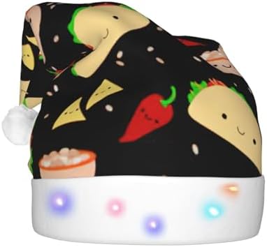 QinZheng LED Christmas Santa Hat for Adults