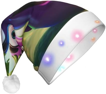 Qin Zhen LED Christmas Santa Hat with Lights