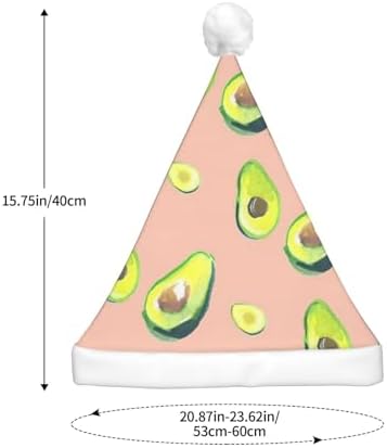 QIN ZHENG Avocado Print LED Christmas Hat for Adults