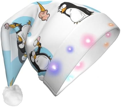 Penguin Balloon Snowflake Christmas Santa Hat Plush Light Up for Adult