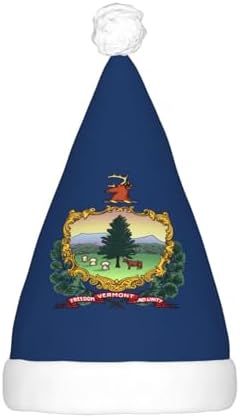 Vermont State Flag Christmas Hat with LED Lights