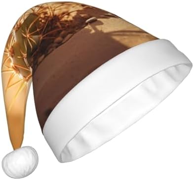 Qin Zheng Desert Cactus Print Santa Hat for Women