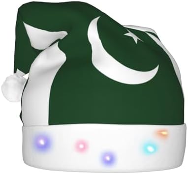 Flag Of Pakistan Christmas Hat With LED Lights