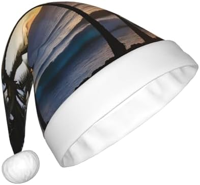 QINZHENG Hawaii Sunbeams Santa Hat for Women