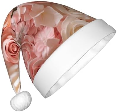 Beautiful Flower Cake3 Print Christmas Santa Hat Small Size