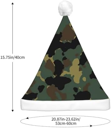 Camouflage Santa Hat Plush Light Up for Christmas Party