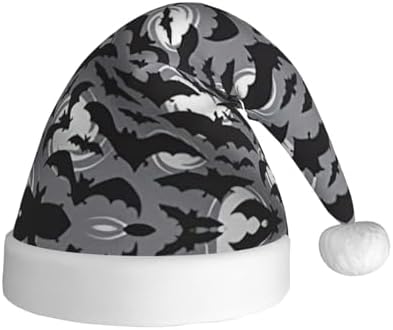 Halloween Bats Grey Santa Hat for Christmas Party Favors