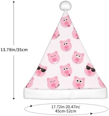 Funny Pink Pig Face Christmas Santa Hat Small Size