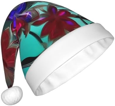 QinZheng Personalized Flower Stained Glass Santa Hat