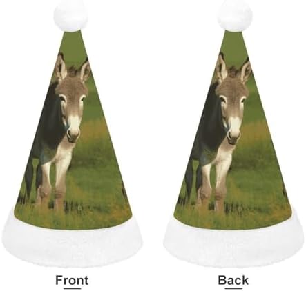 Santa Hat Donkey Christmas Headwear for Adults