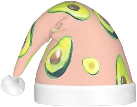 QIN ZHENG Avocado Print LED Christmas Hat for Adults