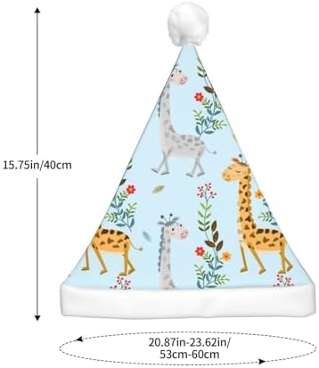 QINZHENG Cute Giraffe Flowers Santa Hat with LED Lights