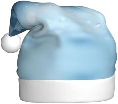 Blue Christmas Snowflake Print Santa Hat Plush
