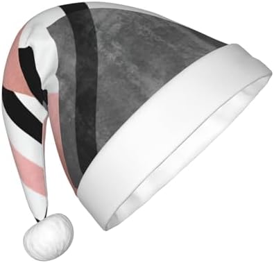 Abstract Triangle Striped Christmas Santa Hat Small Size