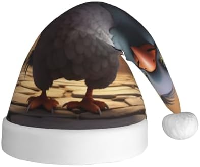 QinZheng Cartoon Pigeon Santa Hat Novelty Christmas Gift for Women