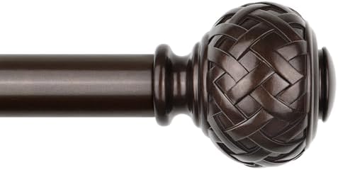 TONIAL Curtain Rod 32 to 120 Inches Bronze Adjustable Single Rods