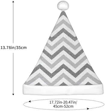 Gray Stripe Print Christmas Santa Hat Small Size 1