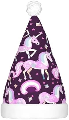 Unicorns Pink Christmas Hat with LED Lights