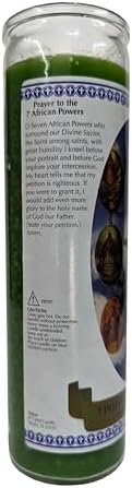 Generic Seven African Powers Green Pillar Candle