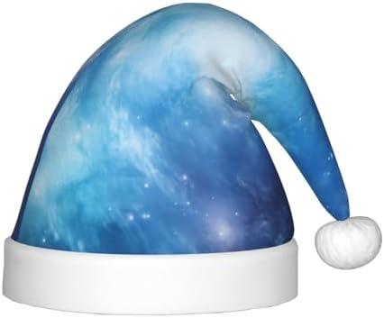 Blue Galaxy3 Print Christmas Santa Hat Small Size