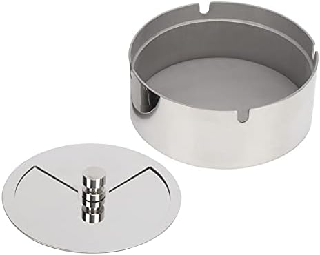 Stainless Steel Ashtray with Lid Windproof