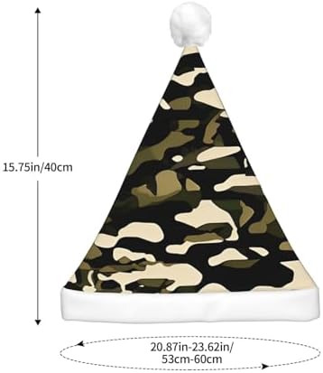 Camouflage Print Light Up Santa Hat for Adults