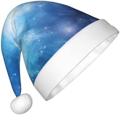 Blue Galaxy3 Print Christmas Santa Hat Small Size