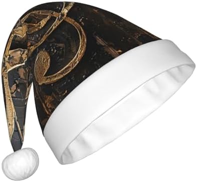 Music Symbol Christmas Santa Hat Plush Funny For Adults Party