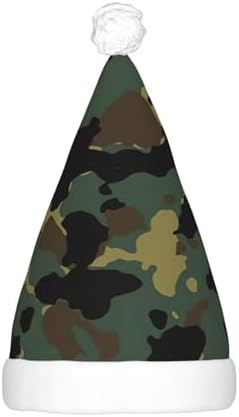 Camouflage Santa Hat Plush Light Up for Christmas Party