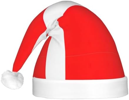 Denmark Flag Print Christmas Santa Hat with Light Up LED