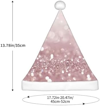 Pink Glitter Christmas Santa Hat Small Size for Party