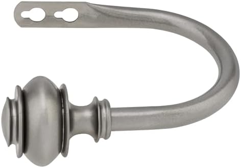 Curtain Holdbacks 4 Pack Grey Wall Mounted Hooks