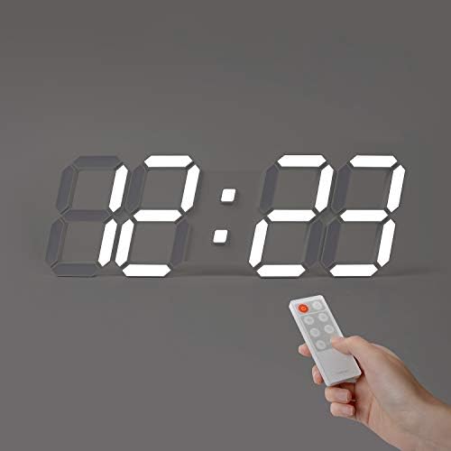 Mooas 3D Pure Slim L LED Clock with Remote Control