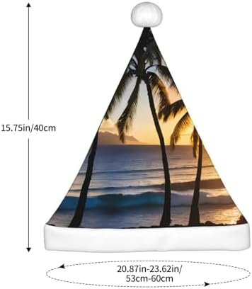 QINZHENG Hawaii Sunbeams Santa Hat for Women