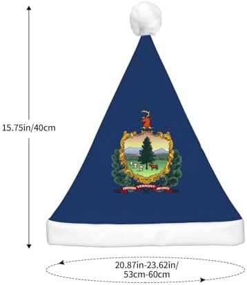 Vermont State Flag Christmas Hat with LED Lights