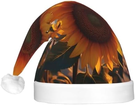 QINZHENG Christmas Santa Hat with LED Lights